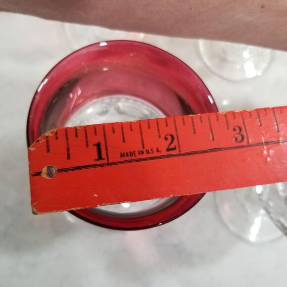 Indiana Glass Kings Crown Thumbprint water glass goblets vintage set of 4 - Picture 10 of 10